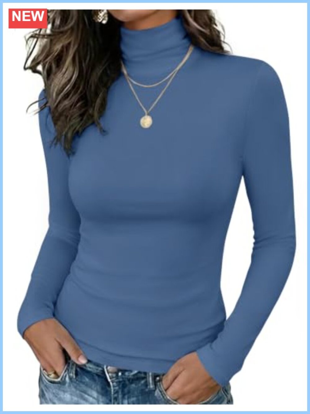 Zeagoo Womens Long Sleeve Fleece Lined Thermal Turtleneck Shirt